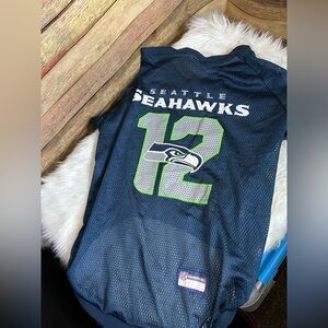NFL Seattle Seahawks Dog Jersey - Blue and Green XL